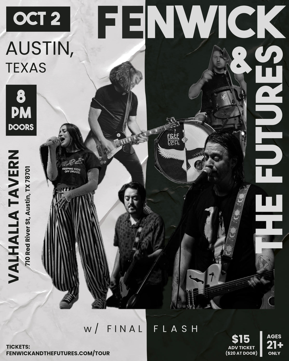 Fenwick & the Futures LIVE in Austin, TX - Valhalla Tavern - 10/02/26 - Digital Ticket