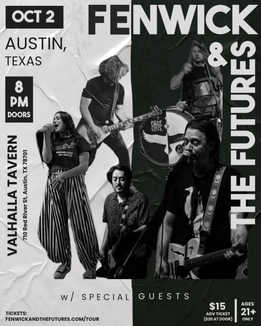 Fenwick & the Futures LIVE in Austin, TX - Valhalla Tavern - 10/02/26 - Digital Ticket