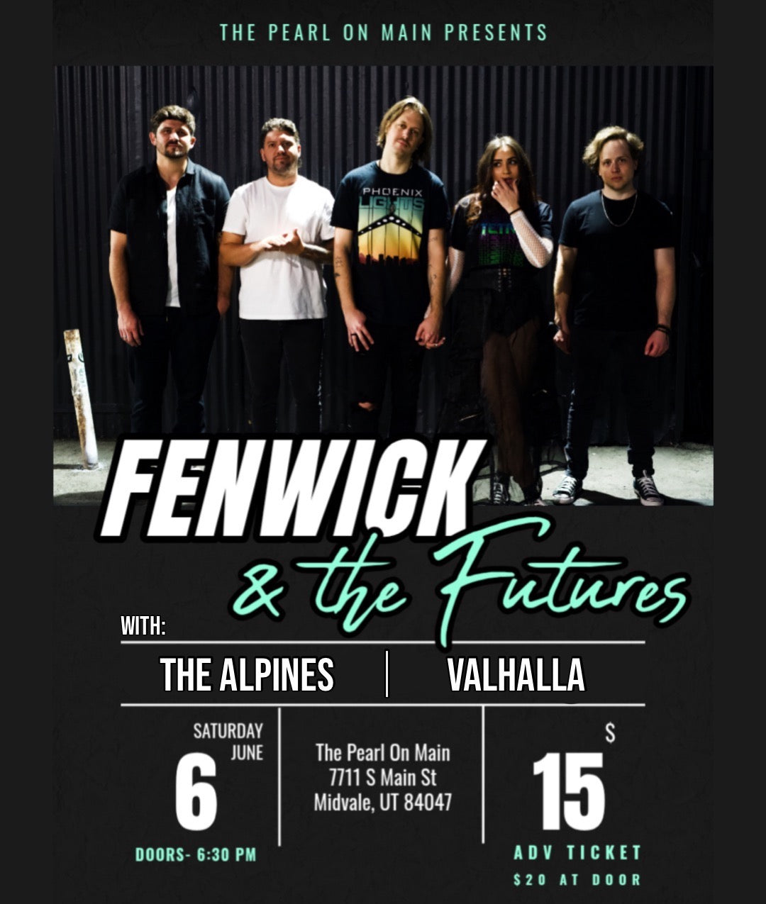 Fenwick and the Futures LIVE in SLC, UT - The Pearl On Main - 06/06/26 - Digital Ticket
